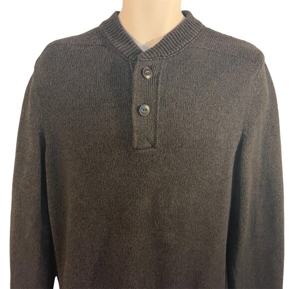 Eddie Bauer Men's Cotton Gray Pull-Over Sweater Size Large Crew Neck Long Sleeve - Picture 3 of 6